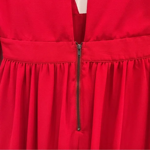 🔴YA LOS ANGELES RED V NECK DRESS🔴 - Picture 4 of 11